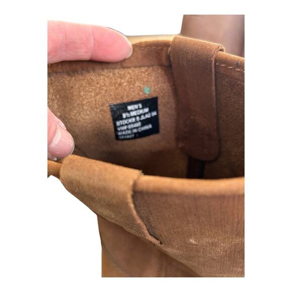 L.L.Bean Wellington Mid Calf Buckle Leather Boots Size 8.5 Medium Men's - Picture 2 of 8